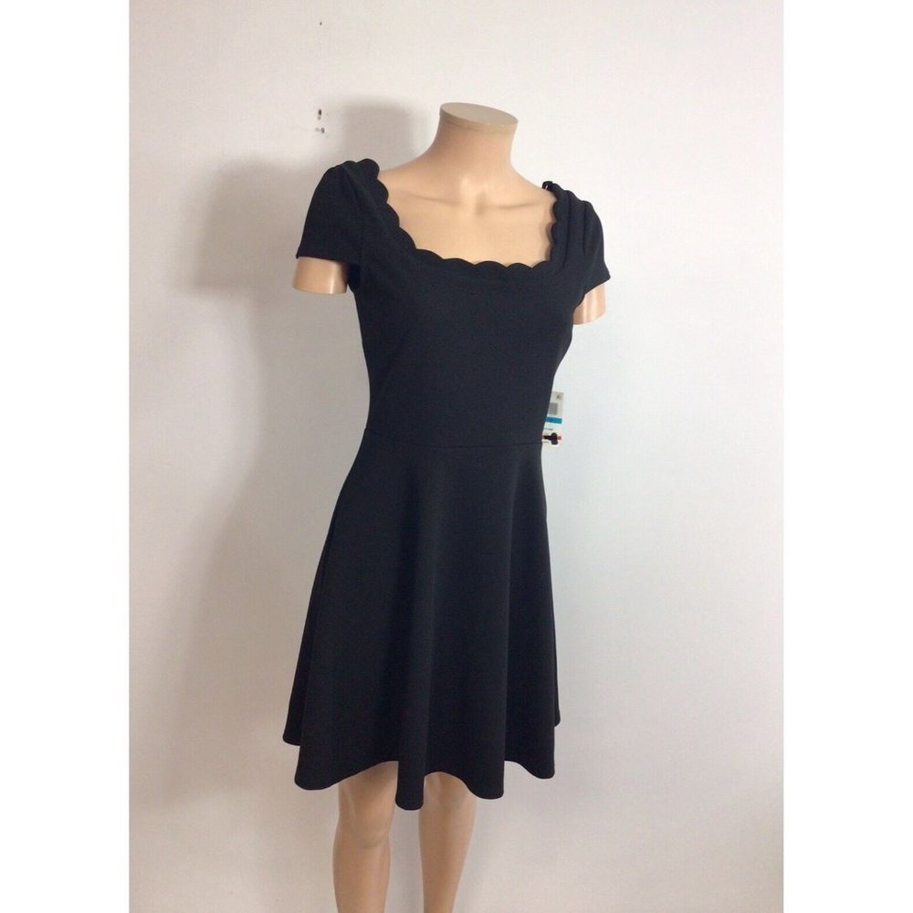 B Darlin Black Scalloped Dress